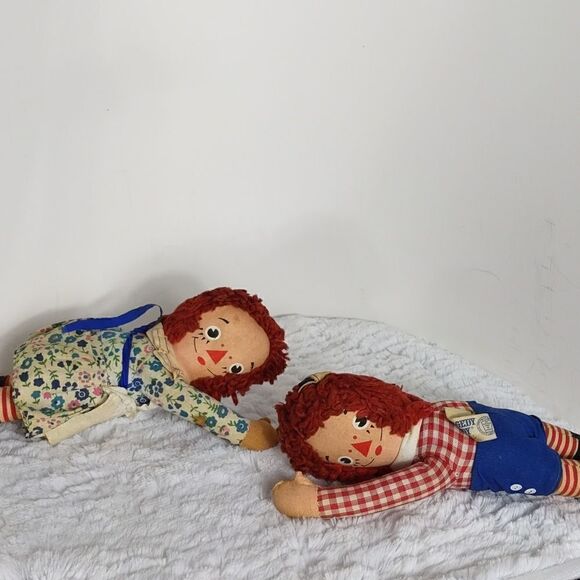 Vtg. Knickerbocker Raggedy Ann & Raggedy Andy Dolls - Picture 2 of 8